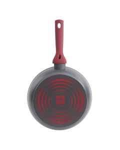 Gibson Home Marengo 12 in. Aluminum Non-Stick Frying Pan in Red and Grey
