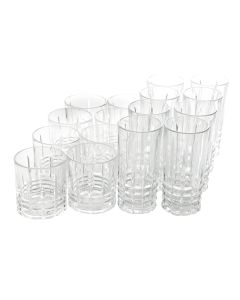 Gibson Home Jewelite 16 Piece Tumbler and Double Old Fashioned Glass Set