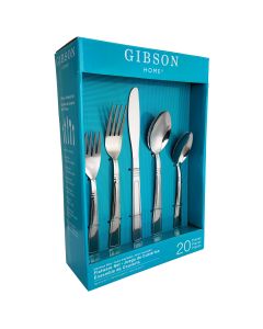 Gibson Home Creston 20-Piece Flatware Set with Tumble Finish
