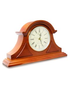 Bedford Clock Collection Mahogany Cherry Mantel Clock with Chimes