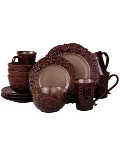 Elama’s Salia 16 Piece Stoneware Dinnerware Set