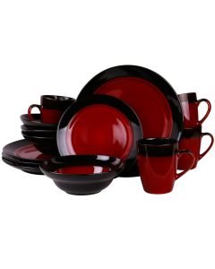 Elama’s Tanizia 16 Piece High Gloss Dinnerware Set