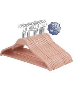 Elama Home 20 Piece Biodegradable Coat Hangers in Pink
