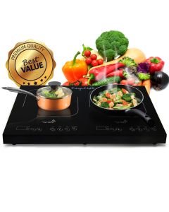 MegaChef 1400 Watt Portable Dual Induction Cooktop
