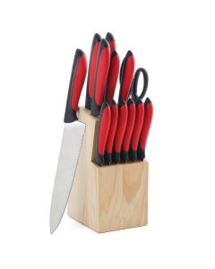 MegaChef 14 Piece Cutlery Set in Red