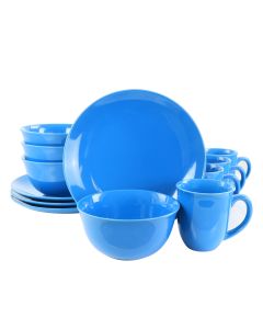 Gibson Home Mercer 12pc Blue Stoneware Dinnerware Set