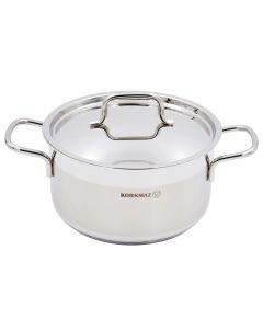 Korkmaz Alfa 2 Piece 3.5 Liter Stainless Steel Casserole Dish with Lid