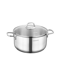 Korkmaz Perla 2 Piece 2.3 Liter Stainless Steel Casserole with Lid in Silver