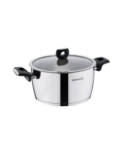 Korkmaz Nora 2 Piece 3.5 Liter Stainless Steel Casserole with Lid in Silver