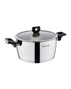 Korkmaz Nora 2 Piece 5.5 Liter Stainless Steel Casserole with Lid in Silver