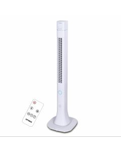 Optimus 48 Inch Pedestal Tower Fan with Remote Control, Bluetooth and LED