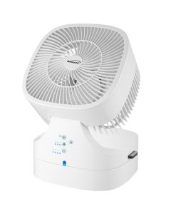 Brentwood 8 Inch Three Speed Oscillating Desktop Fan with Remote Control in White