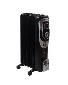 Optimus Digital 7 Fins Oil Filled Radiator Heater with Timer