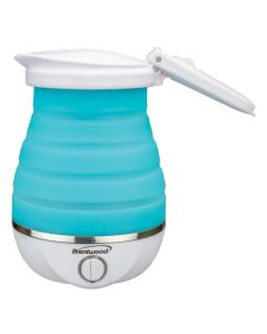 Brentwood Dual Voltage 3.3 Cup Collapsible Travel Kettle in Blue