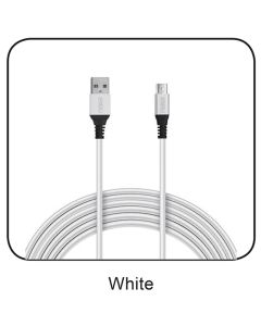 3 Ft. Fast Charge and Sync Round Micro USB Cable-WHITE