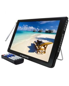 Reconditioned Trexonic Portable Ultra Lightweight Rechargeable Widescreen 12" LED TV With HDMI,  SD, MMC, USB, VGA,  Headphone Jack, AV Inputs and Output And Built-in Digital Tuner and Detachable Antenna