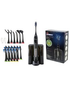 Pursonic Black Rechargeable Electric Toothbrush with Bonus Value Pack